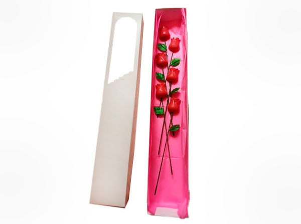 Caja Personalizada de 6 Rosas de Chocolate + Delivery