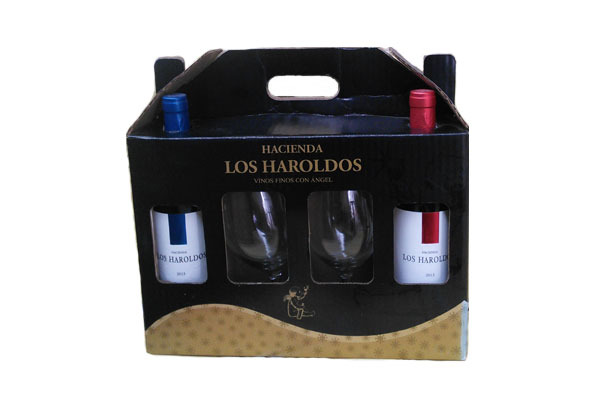 Pack de 4 vinos Los Haroldos + 4 Copas
