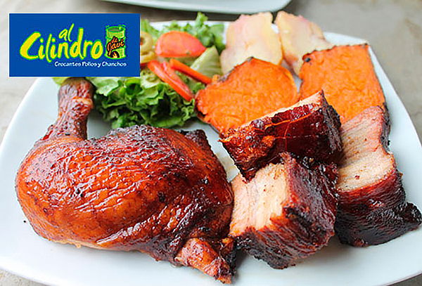 ¡Almuerzo en Familia! Pollo o Chancho al Cilindro - Surco