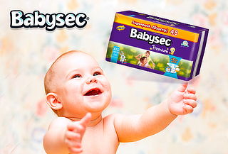 2 ó 3 Paquetes de Pañales BABYSEC Premium 44%