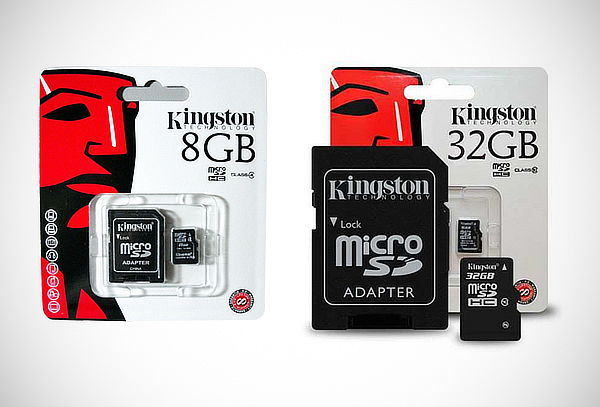 Memoria Micro SD de 8, 16, 32 o 64 GB + Adaptador Kingston