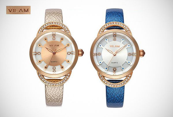 ¡Luce Elegante! Reloj VILAM® con Detalles en Pedrería 31%