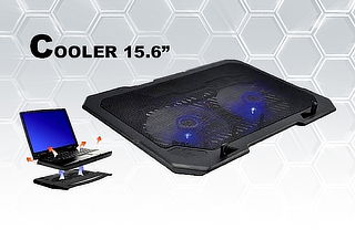 Cooler para Laptop de 14" a 15.6" con 2 Ventiladores 