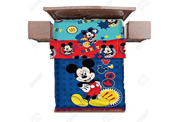 Set de Cama Quilt Diseño Mickey o Minnie de 1.5 Plazas
