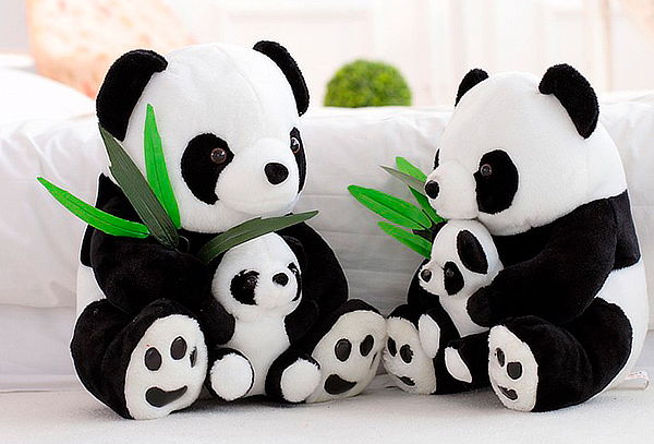 ¡Engríela! Peluche Oso Panda con Cría Antialérgico