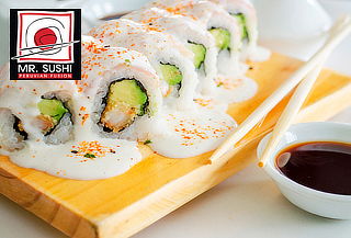 Barra Libre de Makis + Bebidas para Una Persona en Mr. Sushi Barra Libre de Makis + Bebidas para Una Persona en Mr. Sushi