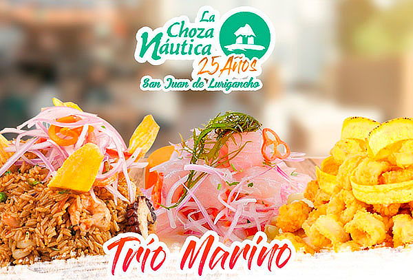 Trío Marino para Dos - Ceviche + Chicharrón + Arroz