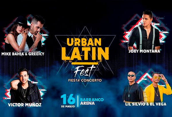 ¡Urban Latin Fest! Entrada Vip o Platinium Fecha 16 de Marzo