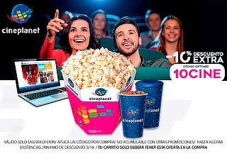 Cineplanet Online: 2 Entradas + Combo Recargable Cineplanet Online: 2 Entradas + Combo Recargable
