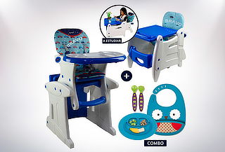 SILLA DE COMER CARPETA BABY KITS 3 EN 1