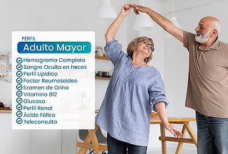 Perfil de Salud Adulto Mayor completo  a Domicilio 